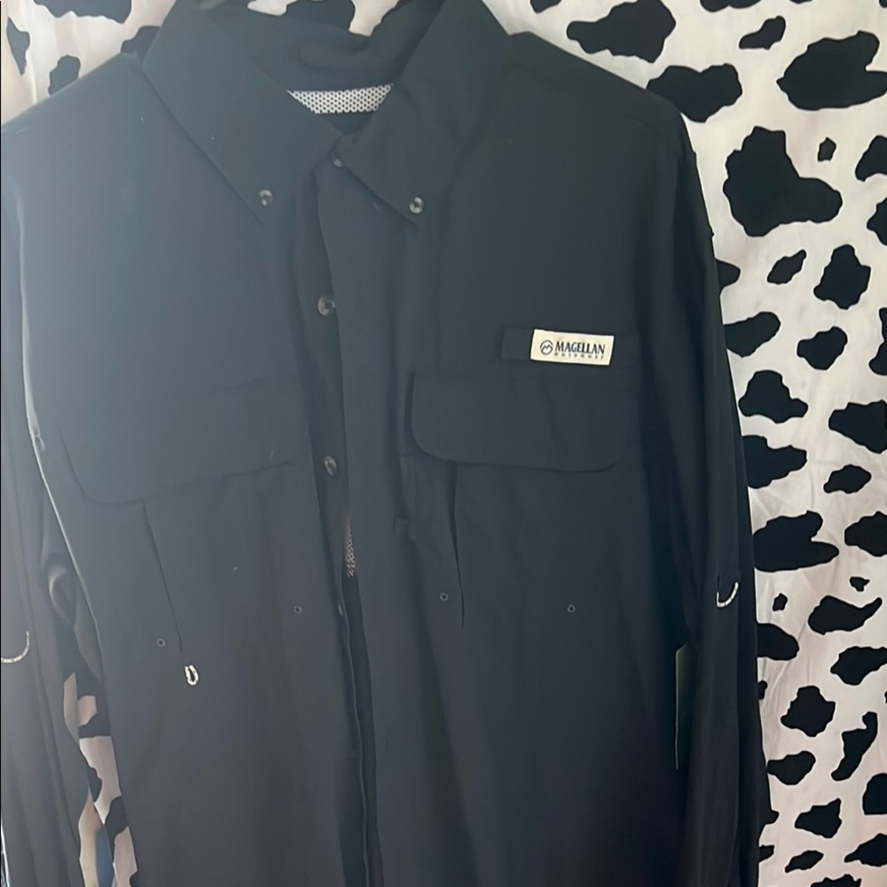 Magellan Outdoors Black Lightweight Shirt Jacket
